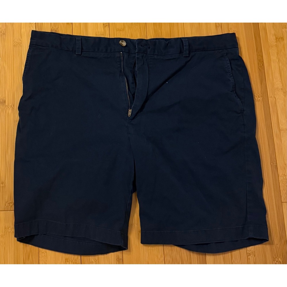 Vineyard Vines Mens Breaker Shorts Navy Blue Chino Flat Front Size 40